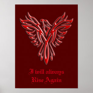 Stylisiert Phoenix, werde ich immer wieder aufstei Poster