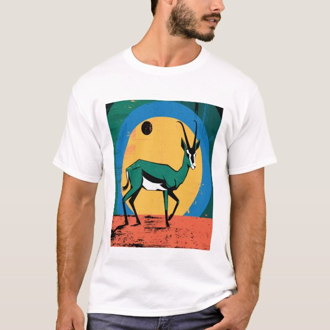 Stylisierte afrikanische Wildtiere T-Shirt (Vorderseite)
