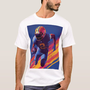 Stylisierte American Football Player T - Shirt