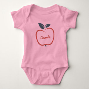 Stylisierte Apple-Zollkleidung Baby Strampler