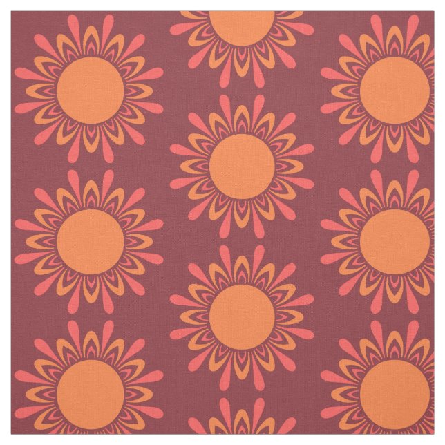 Stylisierte Blume-Muster Stoff (Muster)