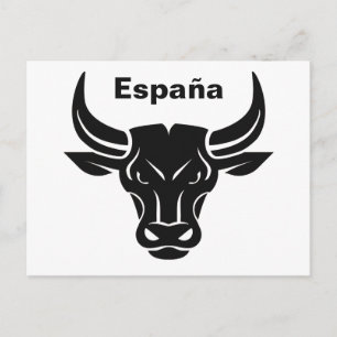 Stylisierte Bull-Sondertext und Farbpostkarte Postkarte