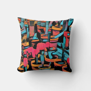 Stylisierte Cactus Funky Throw Kissen
