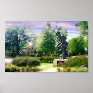 Stylisierte Eisen-Mike-Finale auf Matte-Leinwand Poster