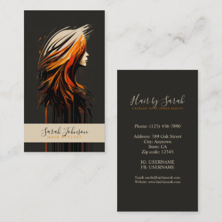 Stylisierte Hair Salon Business Card Visitenkarte