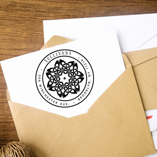 Stylisierte keltische Knot Star Weihnachts-Rücksen Gummistempel (Von Creator hochgeladen)