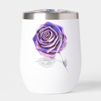 Stylisierte Oversified Rose - Platin Lila