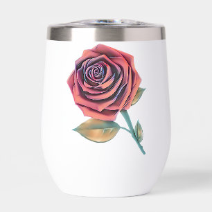 Stylisierte Oversified Rose - Vintag Red
