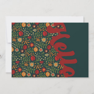 Stylisierte Protea Floral Millefleur Hallo Gruß