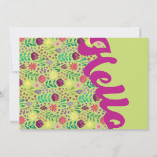 Stylisierte Protea Floral Millefleur Hallo Gruß