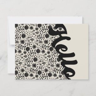 Stylisierte Protea Floral Millefleur Hallo Gruß Postkarte