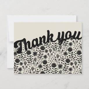 Stylisierte Protea Floral Millefleur Vielen Dank Postkarte