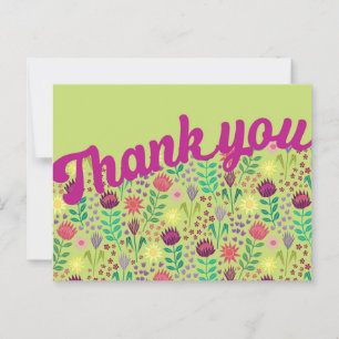 Stylisierte Protea Floral Millefleur Vielen Dank Postkarte