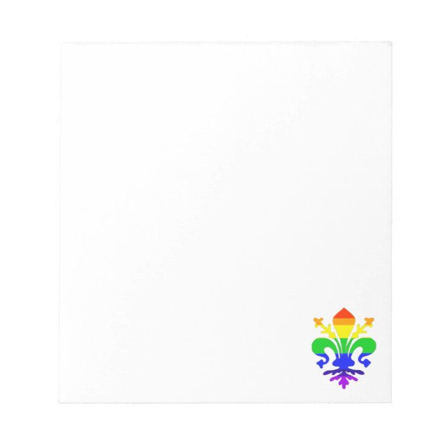 Stylisierte Rainbow-Lilie Custom Notizblock (Vorderseite)