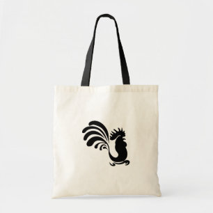Stylisierte Rooster Tote Bag Tragetasche
