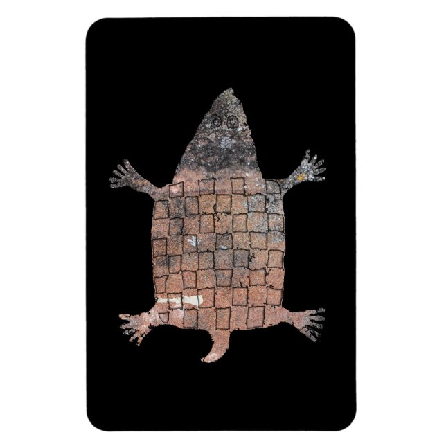Stylisierte Schildkröte - Mimbres Pottery Design Magnet (Vertikal)