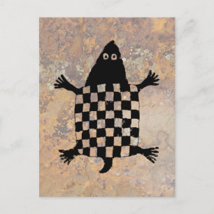 Stylisierte Schildkröte - Mimbres Pottery Design Postkarte