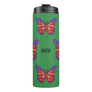 Stylisierte Schmetterlinge Thermosbecher