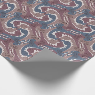 Stylisierte Swirling Hares Tesselung 7 Wrapping P Geschenkpapier