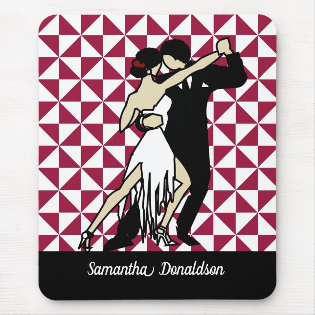 Stylisierte Tango Dancers Mousepad (Vorne)