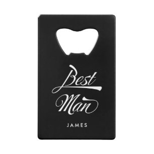Stylisme noir typographie Best Man Groomsmen