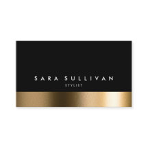 Stylist Bold Black Gold Business Card