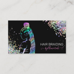 Stylist Braid Salon Holographic Bus Visitenkarte