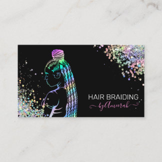 Stylist Braid Salon Holographic Bus Visitenkarte