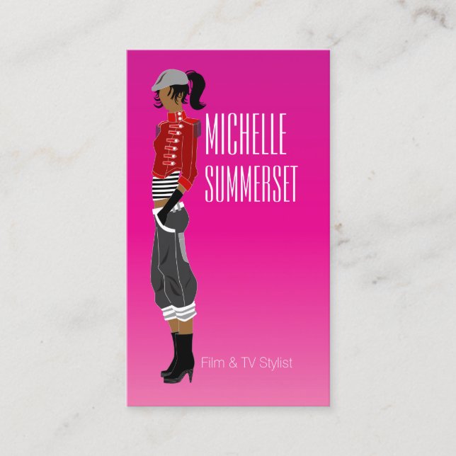 Stylist Fashion Designer Business Card Visitenkarte (Vorderseite)