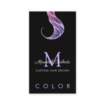 Stylist für Haarfarbe Pink Violet Monogramm