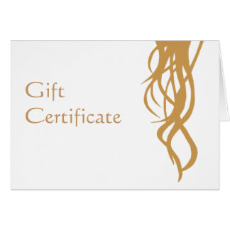 Stylist-Geschenk-Zertifikat im Weiß