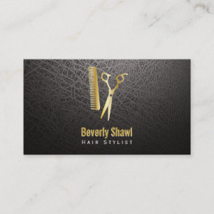 Stylist/goldene Schafe und Kamm Visitenkarte