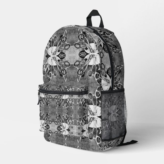 Stylist - Handelstools - Scheren Bedruckter Rucksack (Rückseitige Ecke Rechts)