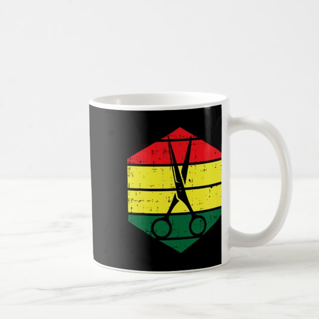 Stylist Juneteenth Blm Black History Hairdres Kaffeetasse (Rechts)
