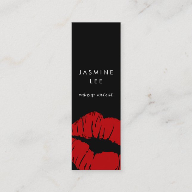 Stylist-Make-upkünstlerbudget des Chic modernes Mini Visitenkarte (Vorderseite)