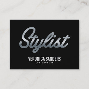 Stylist Metallische Schrift Visitenkarte