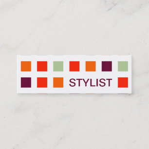 STYLIST (mod Quadraten) Mini Visitenkarte