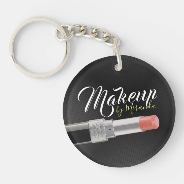 Stylist Modern Makeup Artist Beauty Salon Lipstick Schlüsselanhänger (Vorderseite)