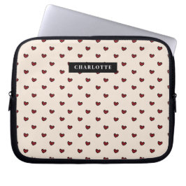 Stylist Niedlich süße, rote Herzmuster Monogramm G Laptopschutzhülle