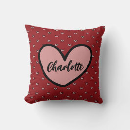 Stylist Niedlich Sweet Red Heart Muster Monogramm Kissen