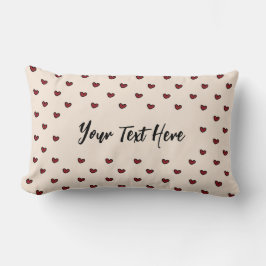 Stylist Niedlich Sweet Red Heart Muster Monogramm Lendenkissen