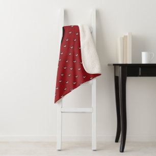 Stylist Niedliches Herzmuster Monogramm Personalis Sherpadecke