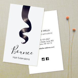 Stylist-Salon für Haarverlängerungen Visitenkarte