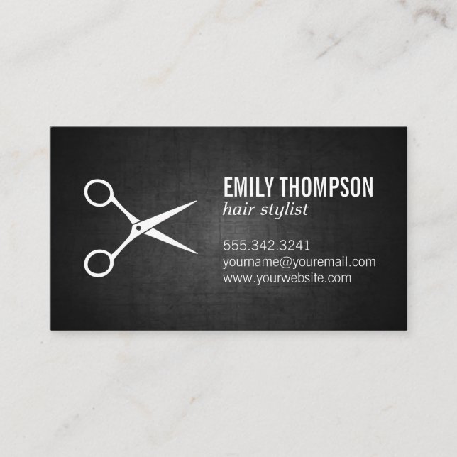 Stylist | Schafe | Hintergrund dunkler Textur Visitenkarte (Vorderseite)