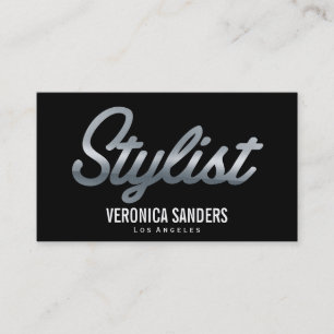 Stylist Silver Script Visitenkarte