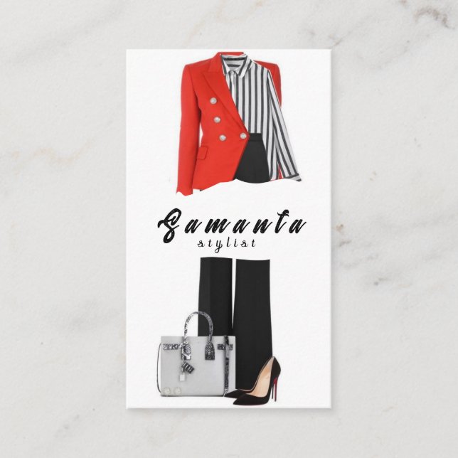 Stylist-Visitenkarte Visitenkarte (Vorderseite)
