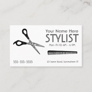 Stylist Weiße Ernennung Visitenkarte