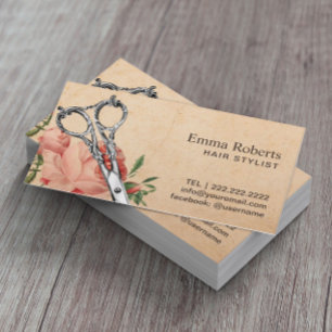 Styliste cheveux ciseaux Vintage Rendez-vous Flora