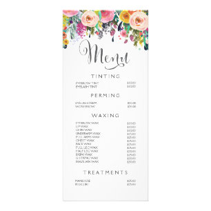 Styliste de Salon Floral Peint Menu Tarifs