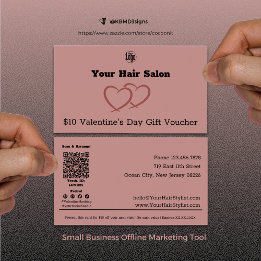 Styliste Valentine's Day Cadeau 10 $ Bon cadeau Ca